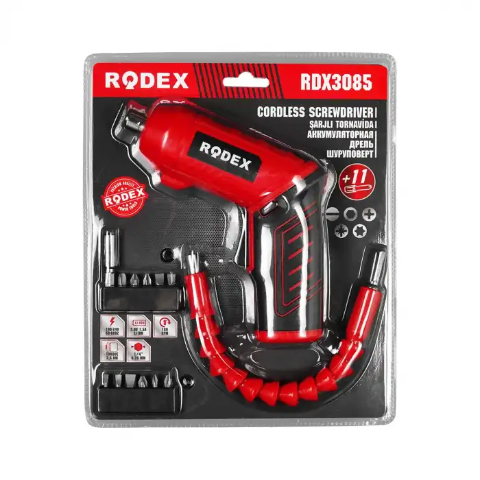Rodex Akülü Vidalama 3,6V 1,5Ah Aksesuarlı