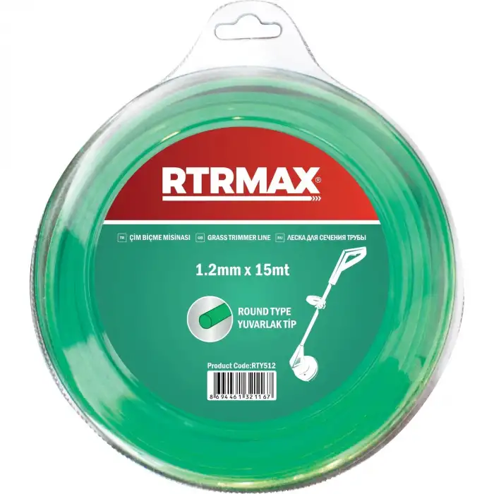 Rtrmax  RTY519 Tırpan Misinası Yeşil Yuvarlak 3.0 MM*15M