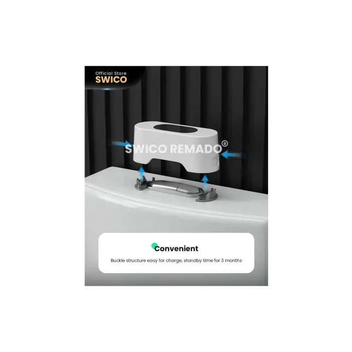 Şarj Edilebilir Otomatik Temassız Tuvalet Sifonu - Beyaz