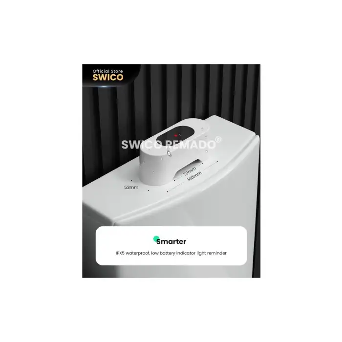 Şarj Edilebilir Otomatik Temassız Tuvalet Sifonu - Beyaz