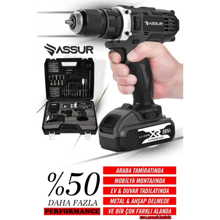 Assur Siyah Matkap Çelik Mandren 84 Parça Setli