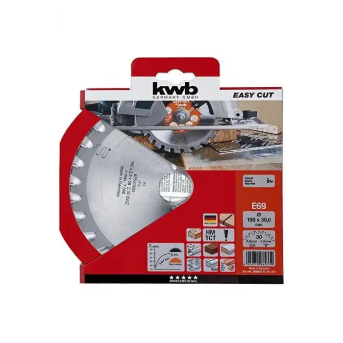 Kwb Sunta Testere 30 Diş 190x30 Mm Çok Amaçlı (SUNTA, ALÜMİNYUM, BAKIR, PVC KESİCİ)