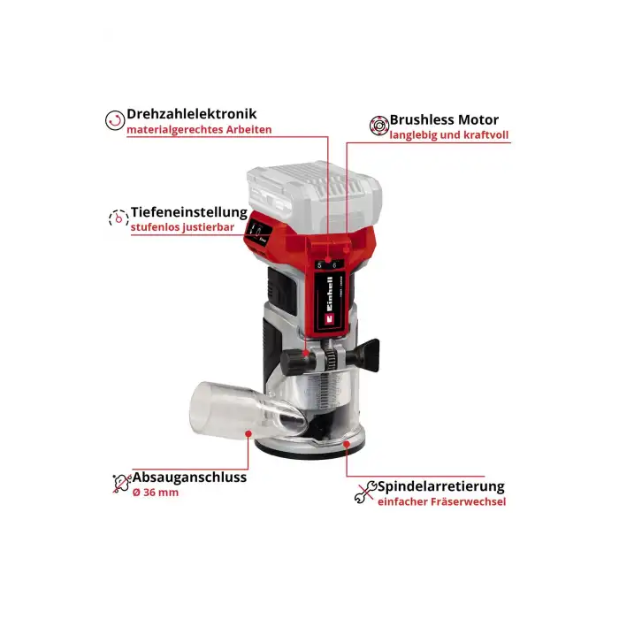 TP-ET 18 Li BL - Solo, Kömürsüz Akülü Kenar Freze Makinesi - 4350412