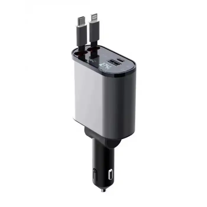 USB C TypeC Apple Araç Şarj Aleti,4ü 1 Arada Hızlı Şarj Araç Güç Adaptörü | 66W Araç USB Şarj CihazıOff-Road Araçlar, Arabalar için Çakmak Şarj Cihazı