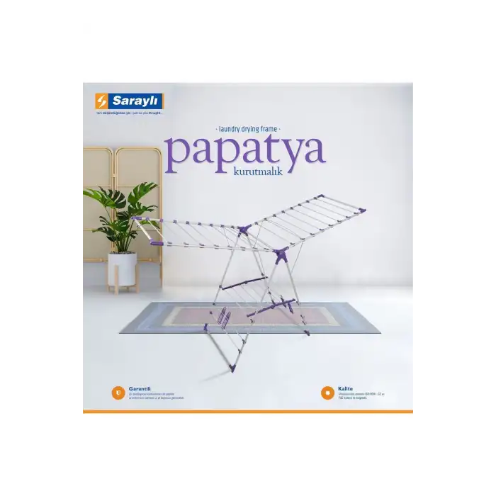 Lady Papatya Çamaşır Kurutma Askısı - Kurutmalık 180x131x61 Cm
