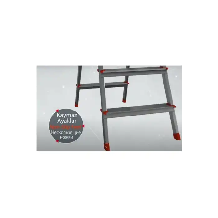 Saraylı 1803 Çift Taraflı Alüminyum 3+3 Basamaklı Merdiven