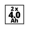 Einhell 2x18V 4,0 Ah PXC-Twinpack CB 2, Akü