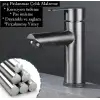 Ev Banyo Lavabo Batarya Paslanmaz Çelik Tek Kollu Sıcak Soğuk Ayarlı Modern