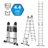 Master Paslanmaz Çelik A Tipi Teleskopik Merdiven 7+7 (14 Basamak) 4.4 Metre 504335