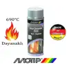 Motip Gümüş Gri 690° Derece Isıya Dayanıklı Yanmaz Sprey Boya 400 ML