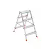 Saraylı Paslanmaz Alüminyum Çift Çıkışlı Çift Taraflı Seyyar Merdiven 4 4 Basamaklı 1804