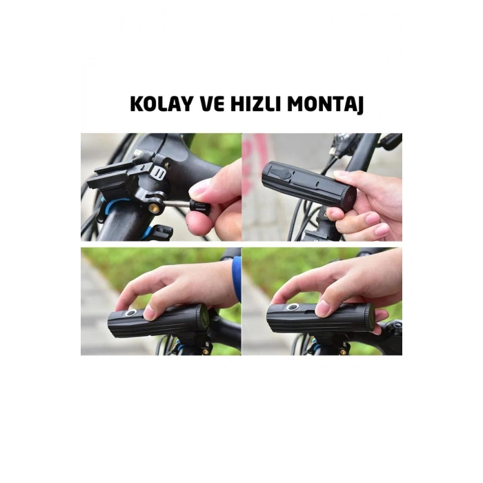 Rox 0210 Şarjlı Led Bisiklet Feneri 1300 Lümen