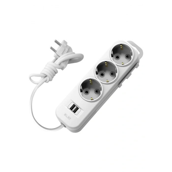 ELBİ 3lü Usb Li Çocuk Korumalı Topraklı Grup Priz 2 m