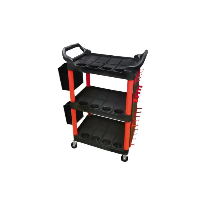 Nt Tools 3 Raflı Alet Taşıma Arabası Aksesuarlı Yüksek Kalite Pp Plastik Nttc02 95x43x83 Cm.