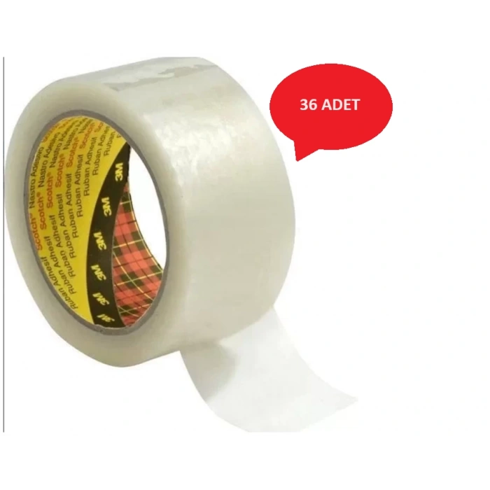3M 371 Koli Bandı Şeffaf 50mm x 100mt 1 Koli (36 Adet)