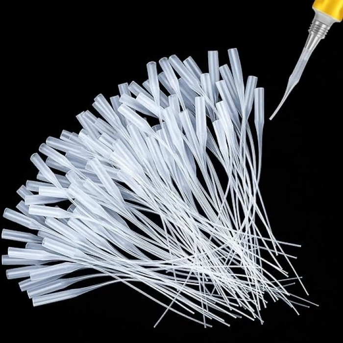 50 Adet Yapıştıcı Mikro Uçları Plastik Yapıştırıcı Şişe Uçları (Şırınga,502 Japon Yapıştırıcı)