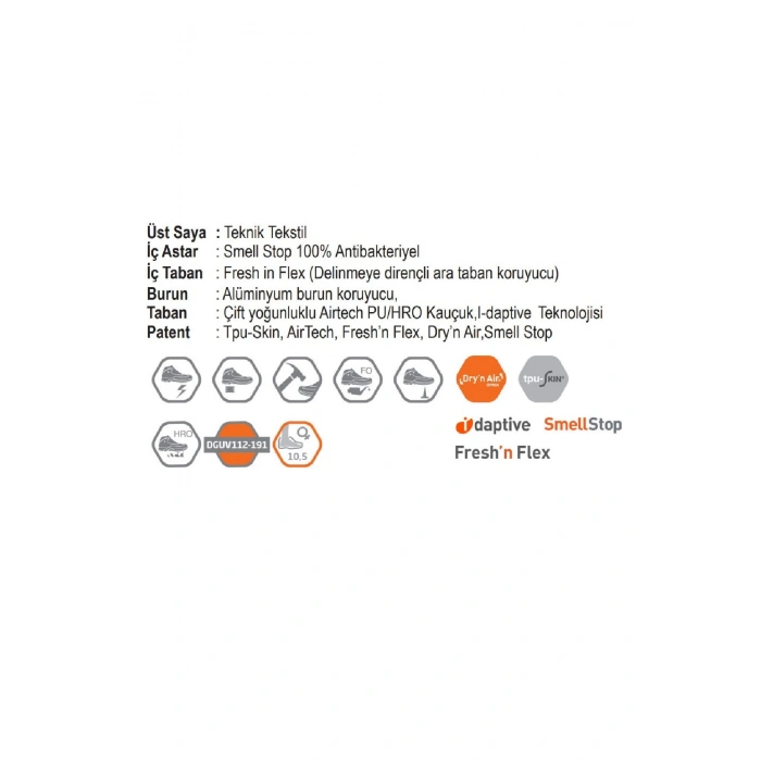 BASE B1002A K-POP S1P SRC İŞ AYAKKABI