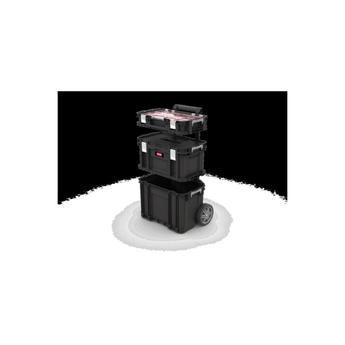 Keter 17203038 Connect Smart Rolling Organizerli 3 Katlı Tekerlekli Takım Çantası