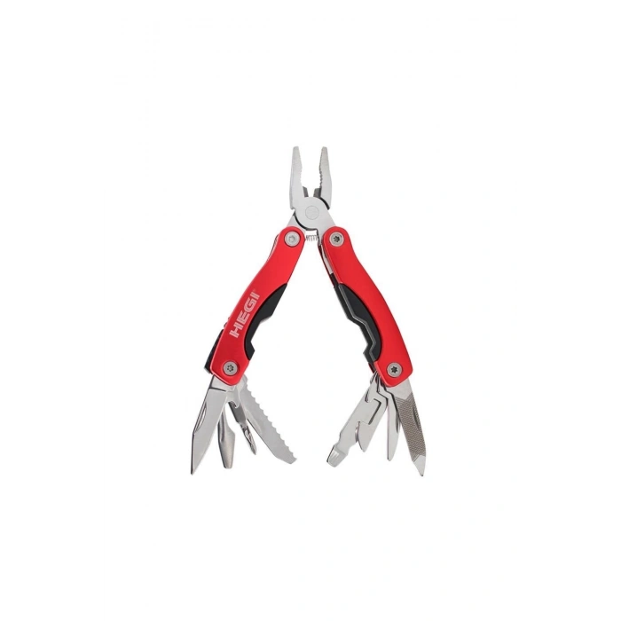 Hegi 818100031 Çok Fonksiyonlu Paslanmaz Çelik Mini Pense - Kırmızı