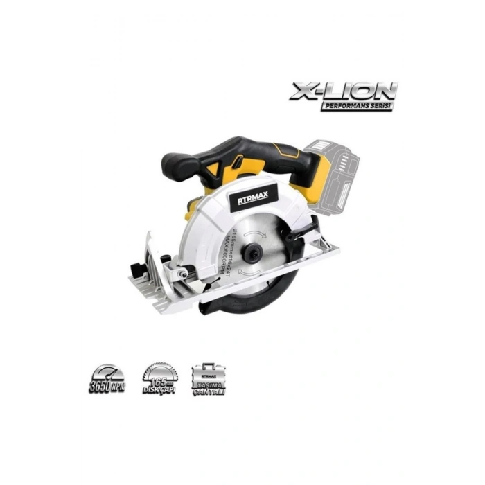 Rtrmax Akülü Daire Testere 165mm,18v*aküsüz* X-lıon