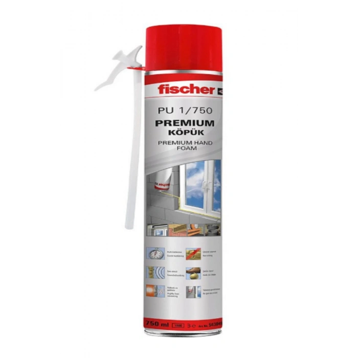 Fischer PU 1/75O PREMIUM POLİÜRETAN KÖPÜK 750 ML