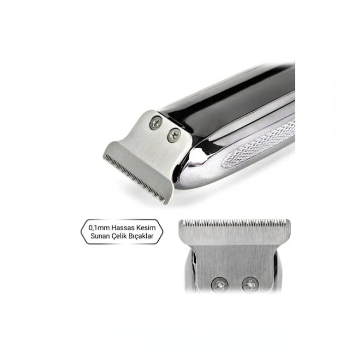 ArtıTech Şarjlı Traş Makinesi Saç Sakal Kesme Ense Vücut Kılı Çizim Epilasyon Öncesi Tüy Kısaltma Ar-605