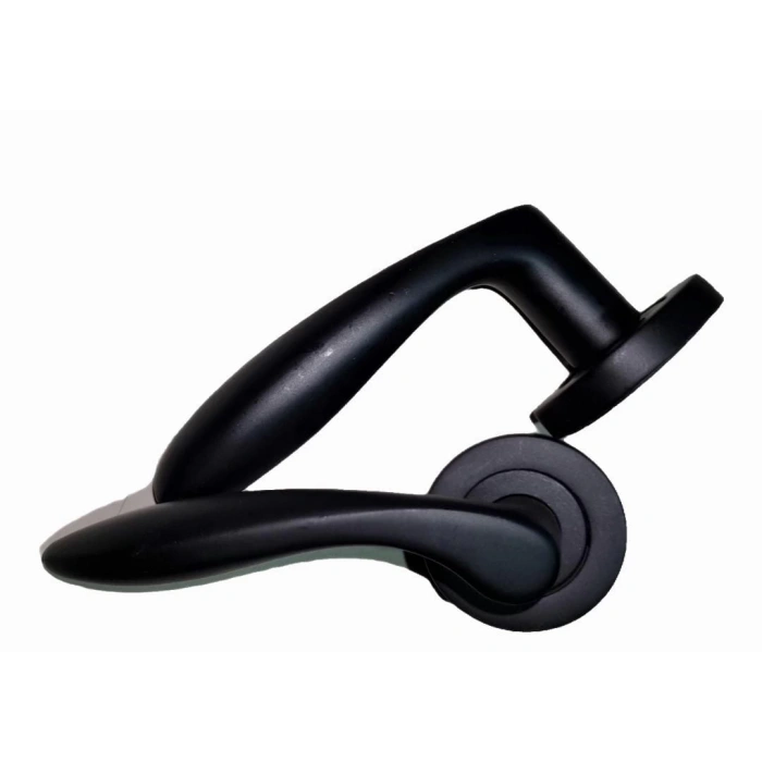 Eylül Rozetli Siyah Yale Kapı Kolu 1 Takım