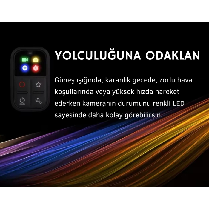 GoPro Hero için kablosuz Akıllı Uzaktan Kumanda 12/11/10/9/8/Max LED Renkli Ekran Pil 50 M Kontrol Bilek Kayışı USB kablosu