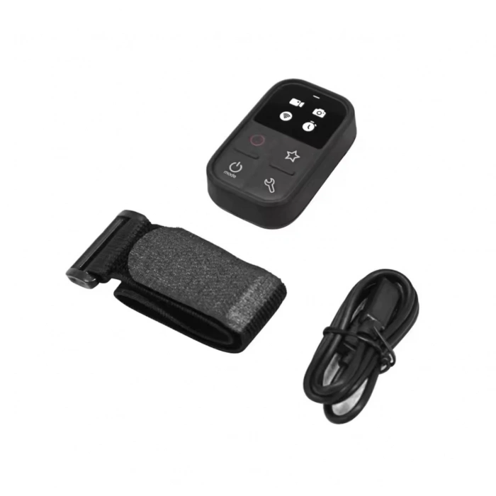 GoPro Hero için kablosuz Akıllı Uzaktan Kumanda 12/11/10/9/8/Max LED Renkli Ekran Pil 50 M Kontrol Bilek Kayışı USB kablosu