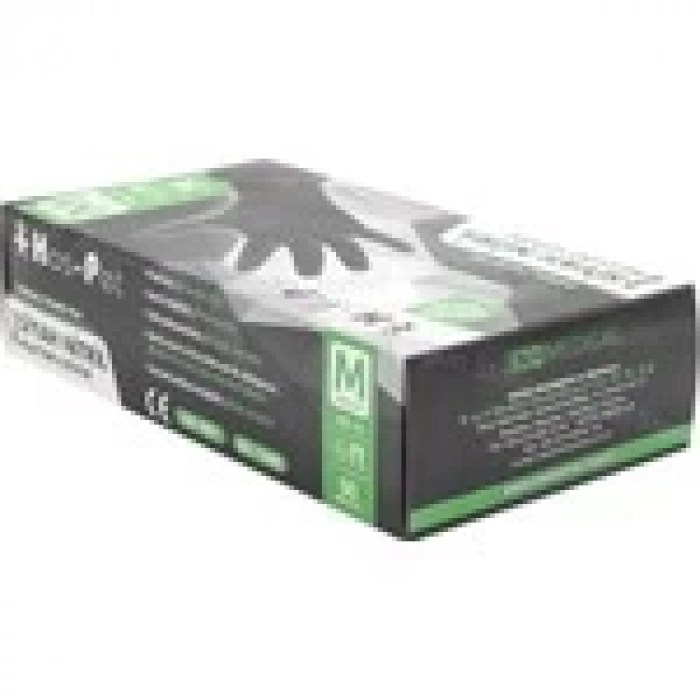 Haspet Ekstra Kalın Siyah Nitril Pudrasız Muayene Eldiveni Medium 50li