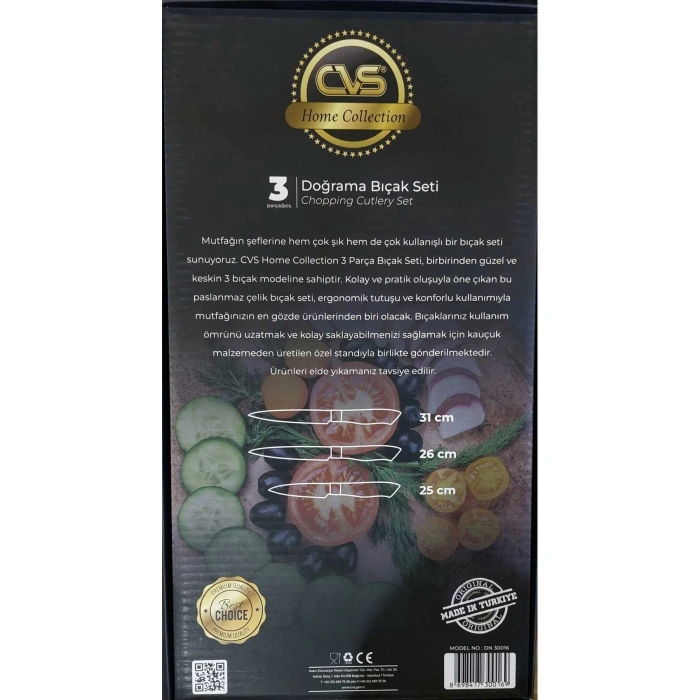 CVS Home Collection 3 Parça Doğrama Bıçak Seti