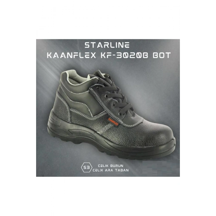 Kaanflex Kf-3020b S3 Çelik Burun Çelik Ara Taban Pu Bot Ayakkabı