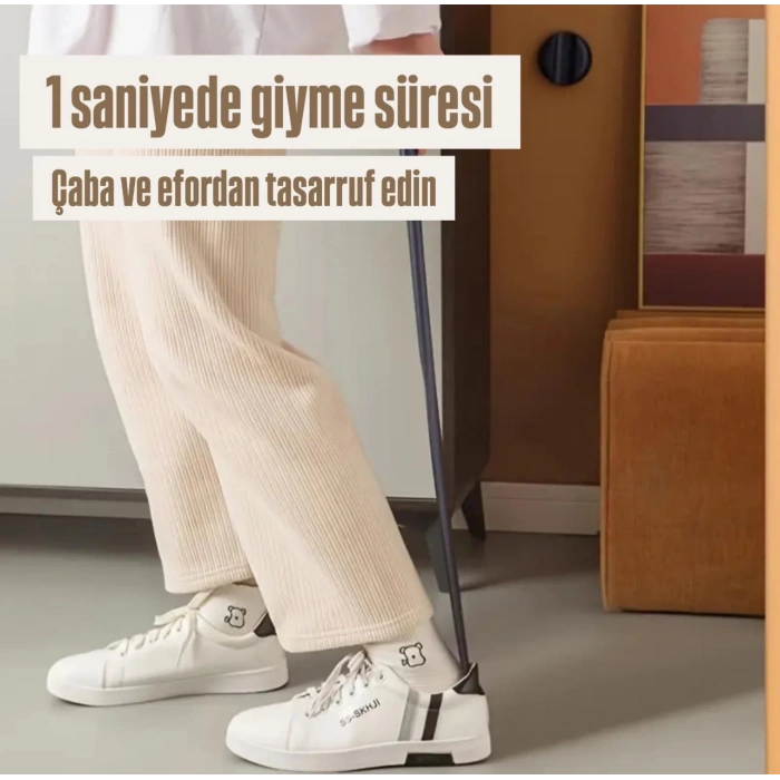 Manyetik Mıknatıslı Uzun Ayakkabı Çekeceği 73 cm 3M Yapışkanlı Premium Quality Siyah