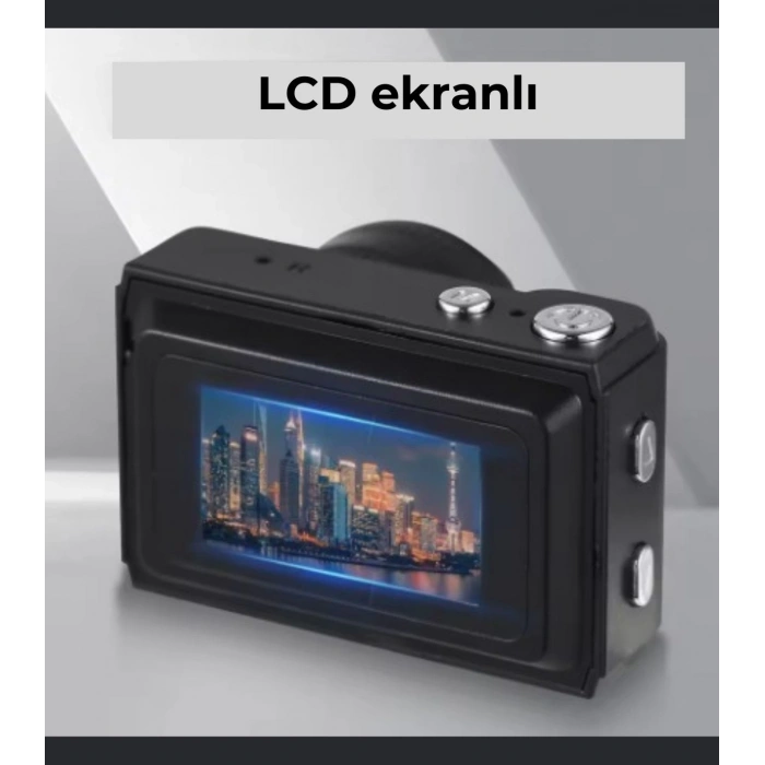 Mini Dijital Video Kamera 1080 P Video Kamera Dahili Flaş Fotoğraf Video Kaydı LCD Ekran