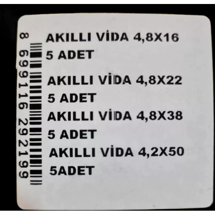 MULTİPACK MATKAP UÇLU VİDA SETİ (AKILLI VİDA)