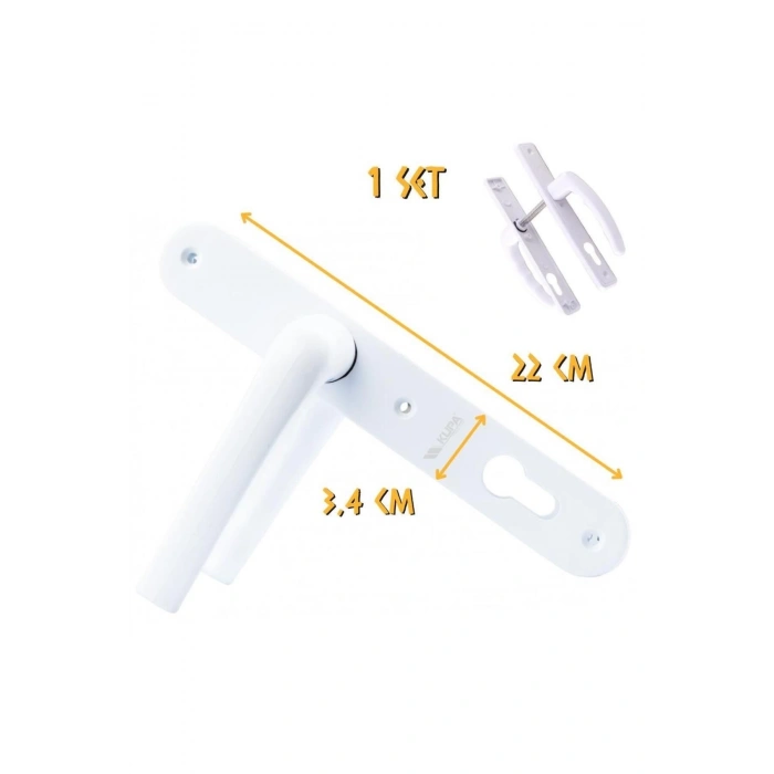 Kupa PVC Pimapen Kapı Kolu - Yale - 1 Takım