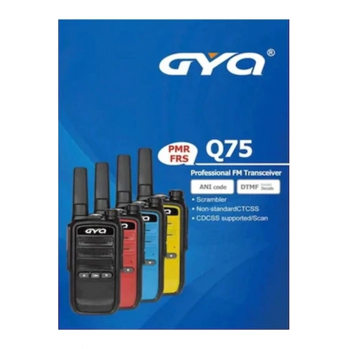 GYQ Q75 Pmr El Telsizi 15 Km Mesafeli Siyah Tekli Paket