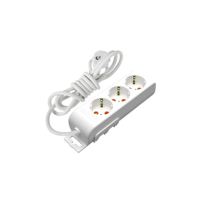 Mutlusan Ri-tech 3lü Topraklı Grup Priz Çocuk Korumalı 2 M Kablolu