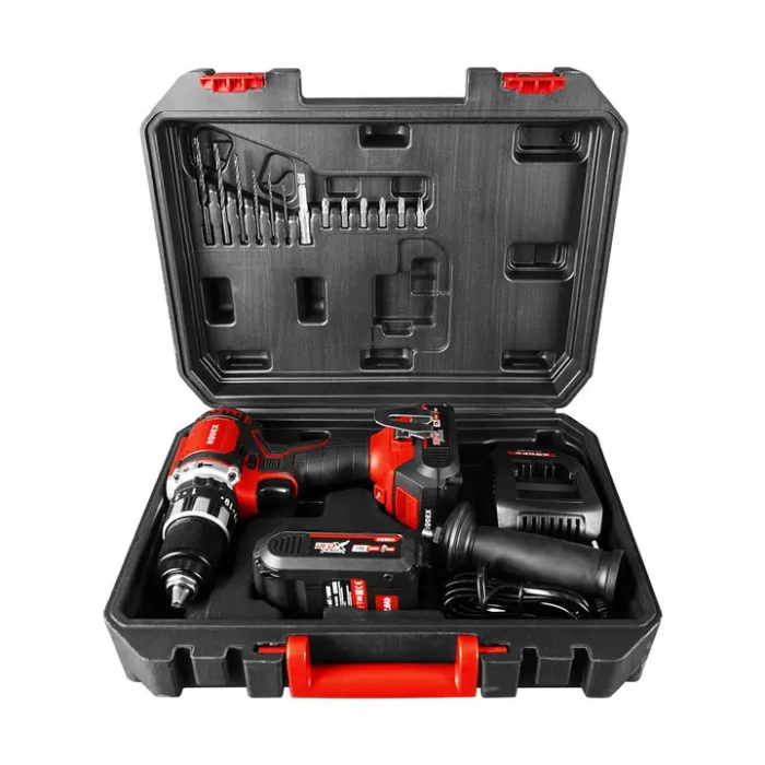 Rodex Akülü Darbeli Matkap (Kömürsüz Motor) RPX2360F 2X 2.0Ah ÇANTALI AKSESUARLI