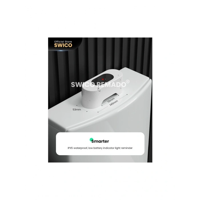 Şarj Edilebilir Otomatik Temassız Tuvalet Sifonu - Beyaz