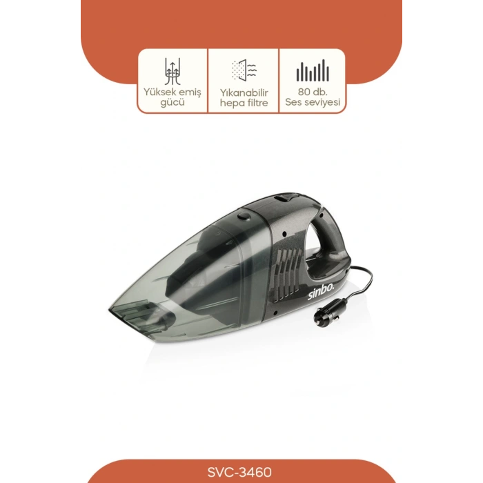 Sınbo 3460 Islak Kuru Araç Elektrikli Süpürge Çakmaklık Girişli