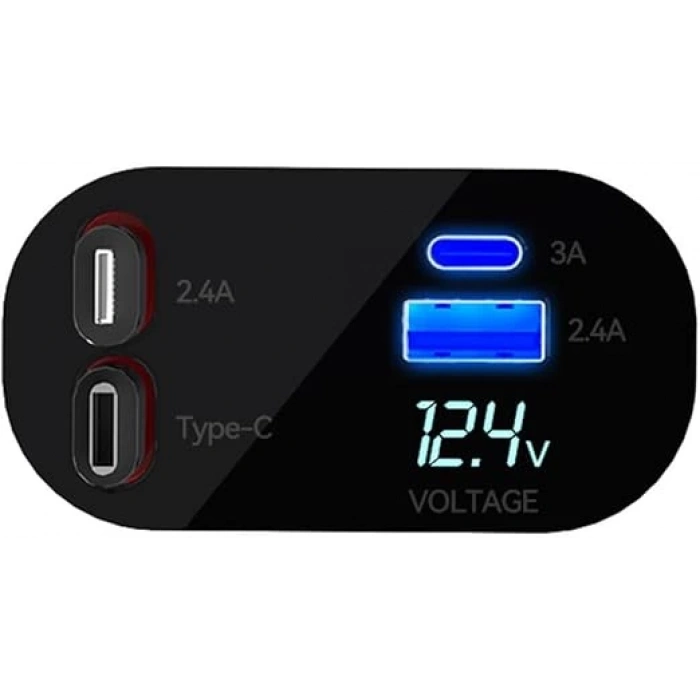 USB C TypeC Apple Araç Şarj Aleti,4ü 1 Arada Hızlı Şarj Araç Güç Adaptörü | 66W Araç USB Şarj CihazıOff-Road Araçlar, Arabalar için Çakmak Şarj Cihazı