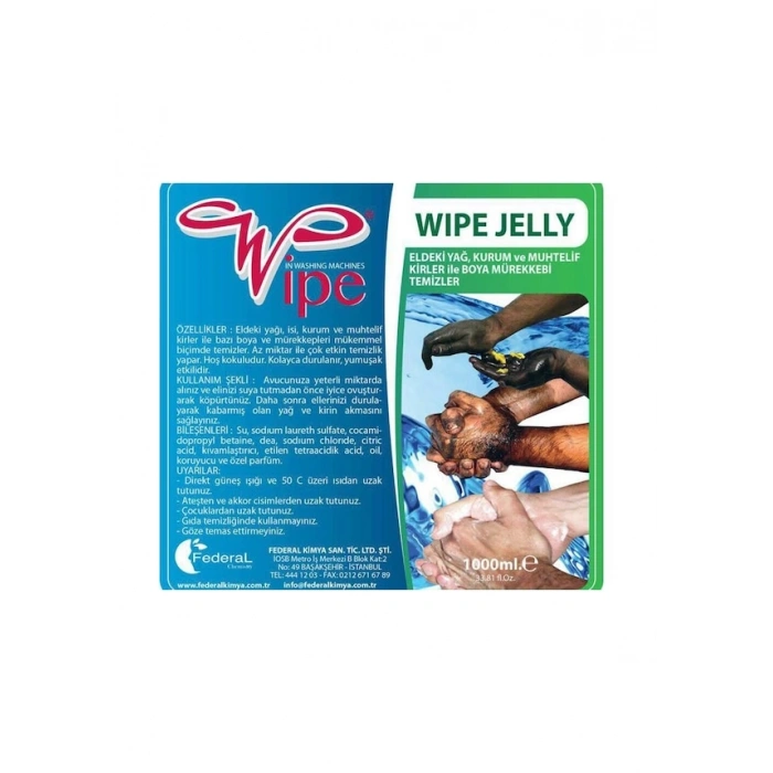 Wipe Jelly Mix Krem Partiküllü El Temizleme Kremi Sıkma 500 Gr