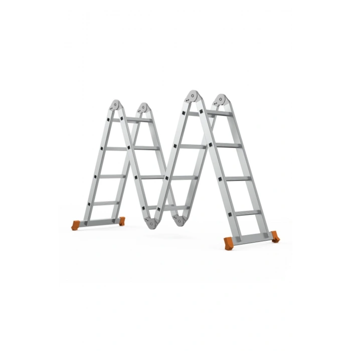 Saraylı Çok Amaçlı Fonksiyel Aluminyum Akrobat Merdiven 4x4 Basamaklı 450 Cm