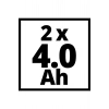 Einhell 2x18V 4,0 Ah PXC-Twinpack CB 2, Akü