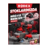 Rodex 4lü Makine Seti 20V 3x4.0Ah Li-Ion D.Matkap 45Nm D.Somun Sıkma 300Nm Kırıcı Delici 2.5J Avuç Taşlama 125Mm AksesuarlI BMC