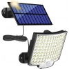MPJ Dış mekan için solar lamba, 106 LED solar lamba, dış mekan, hareket sensörlü, IP65 su geçirmez, 120° aydınlatma açısı, bahçe için solar duvar lambası, 5 m kablolu