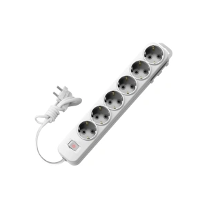 ELBİ 6lı Anahtar Çocuk Korumalı Topraklı Grup Priz 3 m