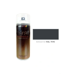 Motip Carat Parlak Antrasit Gri Sprey Boya 400 ml. Ral 7016