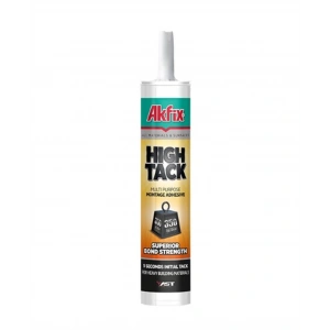 Akfix High Tack Genel Amaçlı Montaj Yapıştırıcı Beyaz 290 Ml